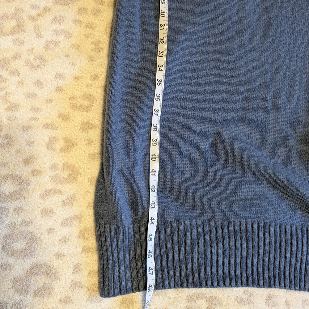 Korean Brand Wool Blend Turtleneck Sweater Dress Baby Centaur Blue Rosette Small - Picture 7 of 7